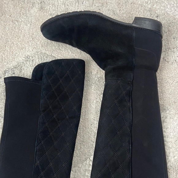 NOT FOR SALE Stuart Weitzman 5050 Quilted Suede Riding Boots - Picture 7 of 14